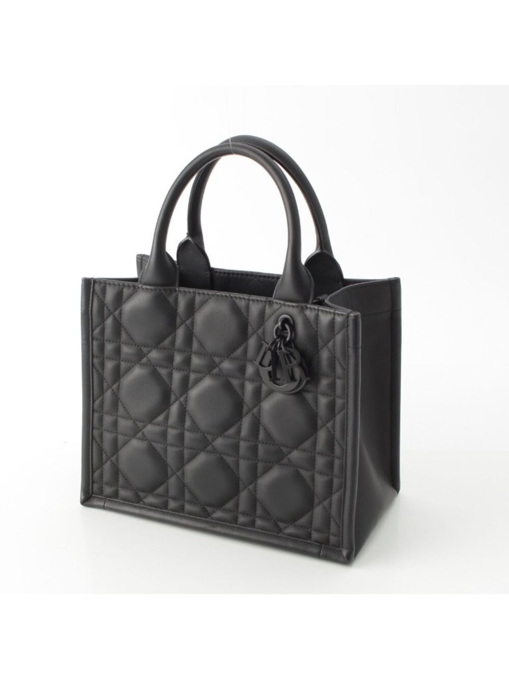 Dior Leather Micro Cannage Book Tote So Black Small - Picture 2 of 10